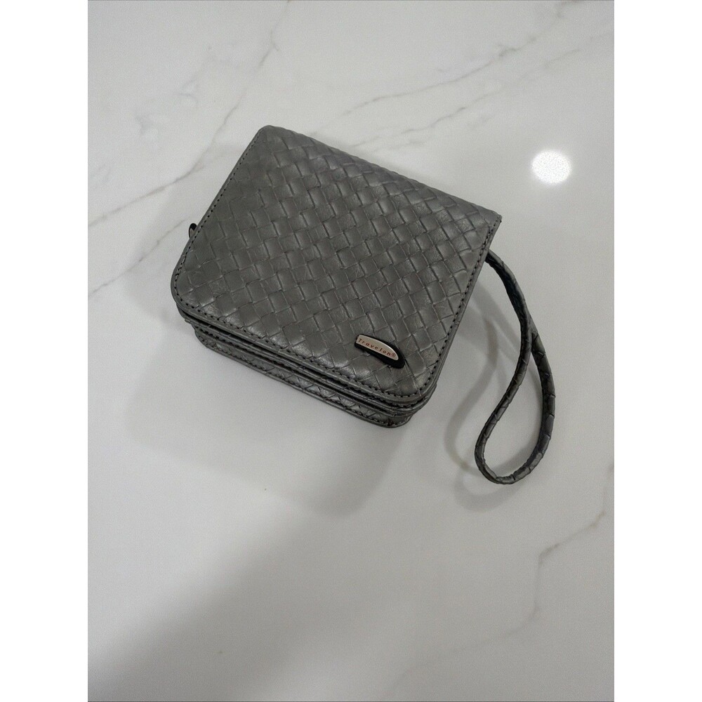 Travelon Women's Clutch Wallet Gray Nylon Wristlet Crossbody Travel Bag Organize
